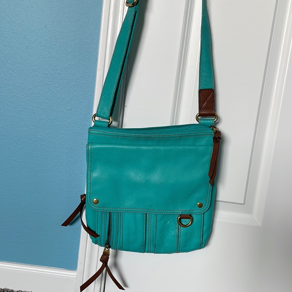 Fossil leather crossbody
